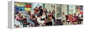 Norman Rockwell Visits a Country School-Norman Rockwell-Framed Stretched Canvas