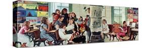 Norman Rockwell Visits a Country School-Norman Rockwell-Stretched Canvas