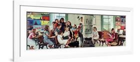 Norman Rockwell Visits a Country School-Norman Rockwell-Framed Giclee Print