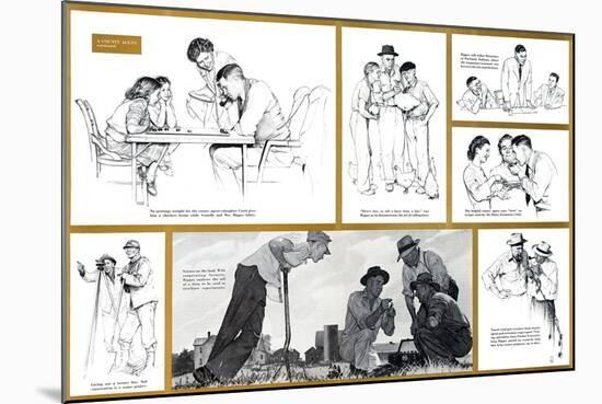 "Norman Rockwell Visits a County Agent" B, July 24,1948-Norman Rockwell-Mounted Giclee Print