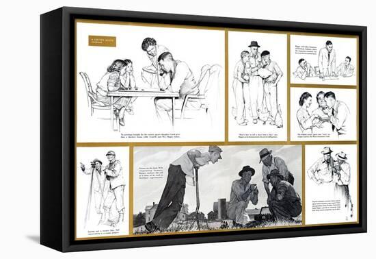 "Norman Rockwell Visits a County Agent" B, July 24,1948-Norman Rockwell-Framed Stretched Canvas