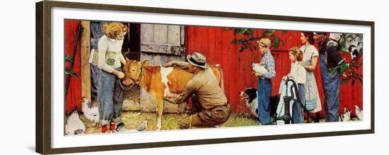 Norman Rockwell Visits a County Agent-Norman Rockwell-Framed Premium Giclee Print