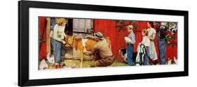 Norman Rockwell Visits a County Agent-Norman Rockwell-Framed Premium Giclee Print