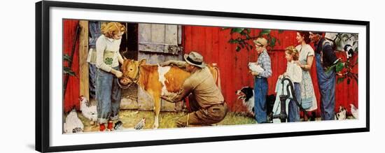 Norman Rockwell Visits a County Agent-Norman Rockwell-Framed Premium Giclee Print