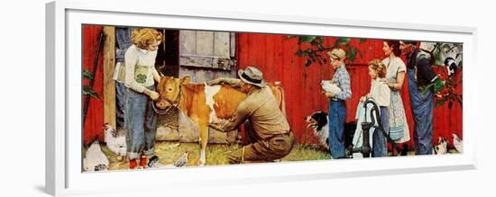 Norman Rockwell Visits a County Agent-Norman Rockwell-Framed Premium Giclee Print