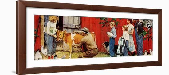 Norman Rockwell Visits a County Agent-Norman Rockwell-Framed Giclee Print