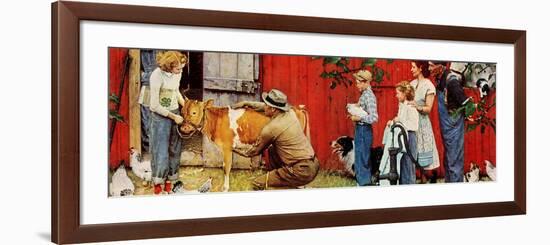 Norman Rockwell Visits a County Agent-Norman Rockwell-Framed Giclee Print