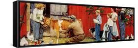 Norman Rockwell Visits a County Agent-Norman Rockwell-Framed Stretched Canvas