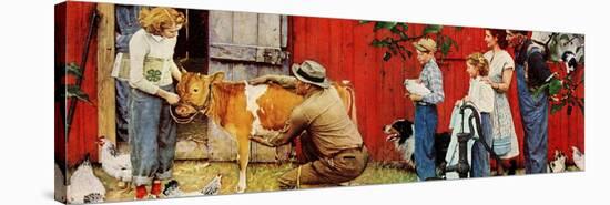 Norman Rockwell Visits a County Agent-Norman Rockwell-Stretched Canvas