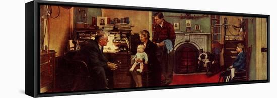 Norman Rockwell Visits a Family Doctor-Norman Rockwell-Framed Stretched Canvas