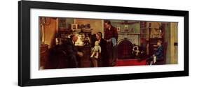 Norman Rockwell Visits a Family Doctor-Norman Rockwell-Framed Giclee Print