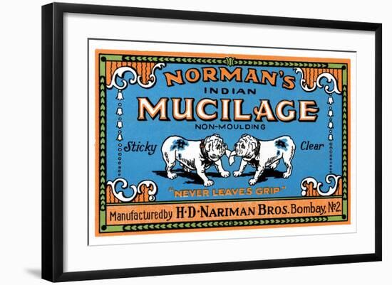 Norman's Indian Mucilage-null-Framed Art Print