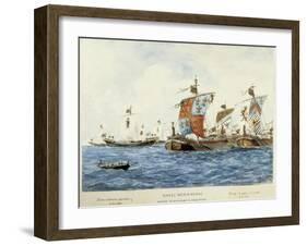 Norman Ships of William I the Conqueror (11th C)-null-Framed Art Print