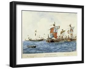 Norman Ships of William I the Conqueror (11th C)-null-Framed Art Print