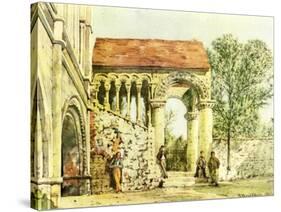 Norman staircase, King's School, Canterbury-Richard Phene Spiers-Stretched Canvas