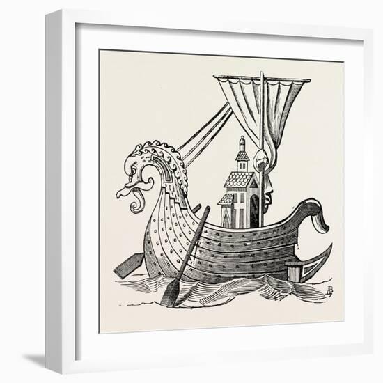 Norman Vessel of the Twelfth Century-null-Framed Giclee Print