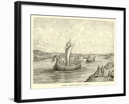 Norman Vessels Ascending a River-null-Framed Giclee Print