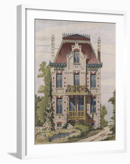 Norman Villa at Villers Sur Mer, Normandy, Illustration from 'Le Moniteur Des Architectes', 1883-null-Framed Giclee Print