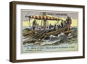 Norman Warship, 9th Century-null-Framed Giclee Print