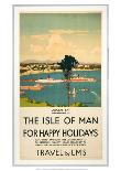 Isle of Man for Happy Holidays, LMS, c.1923-1947-Norman Wilkinson-Giclee Print