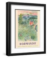 Normandie, France - SNCF (French National Railway Company)-Raoul Dufy-Framed Art Print