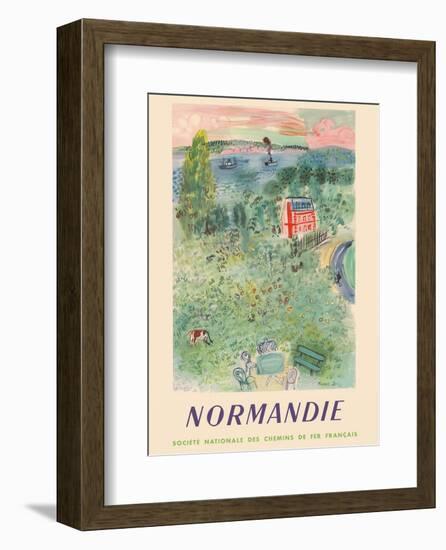 Normandie, France - SNCF (French National Railway Company)-Raoul Dufy-Framed Art Print