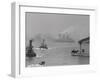 Normandie Sailing past Battery Park-Philip Gendreau-Framed Photographic Print