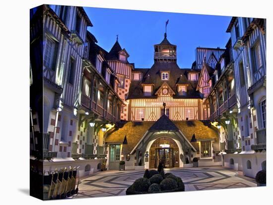 Normandy Barriere Hotel in the Evening, Deauville, Normandy, France-Guy Thouvenin-Stretched Canvas