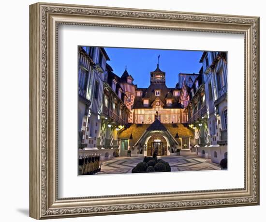 Normandy Barriere Hotel in the Evening, Deauville, Normandy, France-Guy Thouvenin-Framed Photographic Print