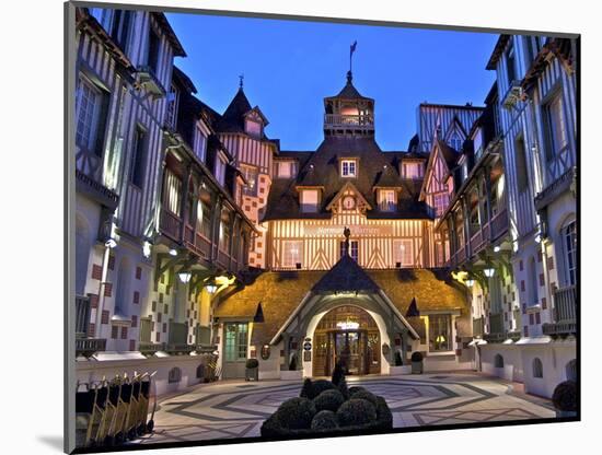 Normandy Barriere Hotel in the Evening, Deauville, Normandy, France-Guy Thouvenin-Mounted Photographic Print