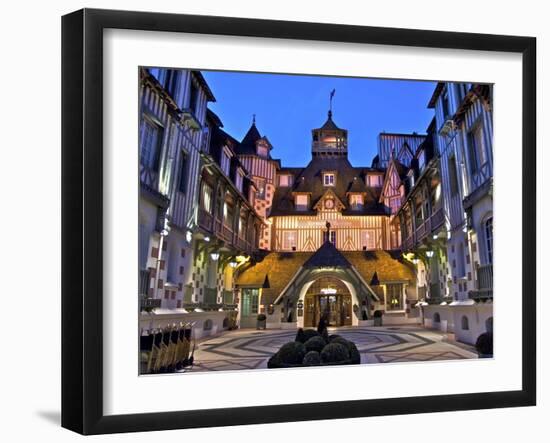 Normandy Barriere Hotel in the Evening, Deauville, Normandy, France-Guy Thouvenin-Framed Photographic Print