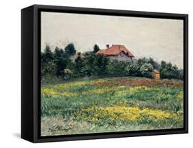 Normandy Countryside-Gustave Caillebotte-Framed Stretched Canvas