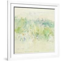 Normandy Landscape, 1880 (W/C on Paper)-Berthe Morisot-Framed Giclee Print