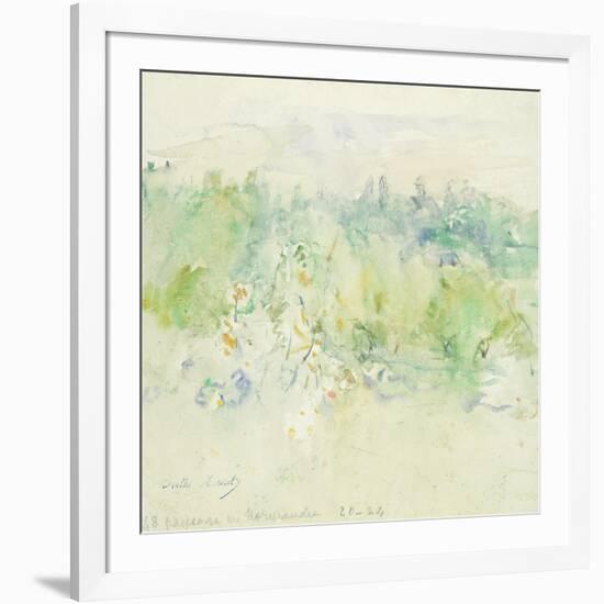 Normandy Landscape, 1880 (W/C on Paper)-Berthe Morisot-Framed Giclee Print