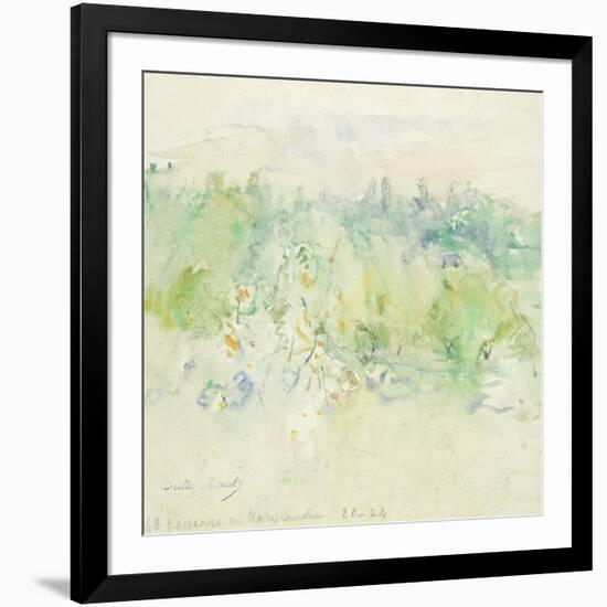 Normandy Landscape, 1880 (W/C on Paper)-Berthe Morisot-Framed Giclee Print