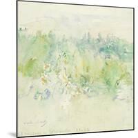 Normandy Landscape, 1880 (W/C on Paper)-Berthe Morisot-Mounted Giclee Print