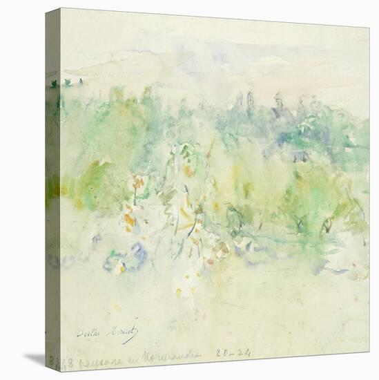 Normandy Landscape, 1880 (W/C on Paper)-Berthe Morisot-Stretched Canvas