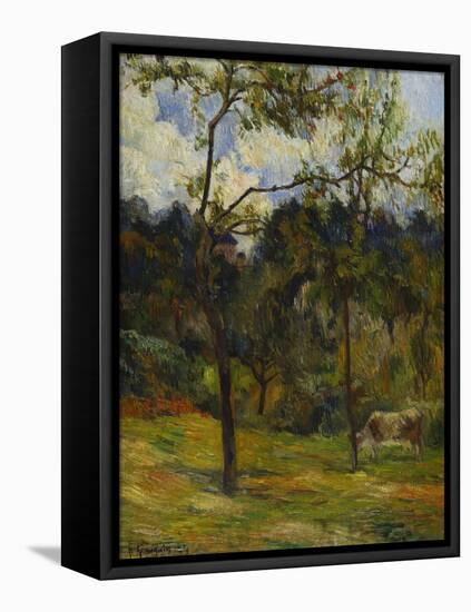 Normandy Landscape; Paysage De Normandie, Vache Dans Un Pre-Paul Gauguin-Framed Stretched Canvas