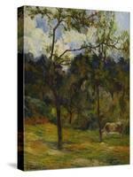Normandy Landscape; Paysage De Normandie, Vache Dans Un Pre-Paul Gauguin-Stretched Canvas