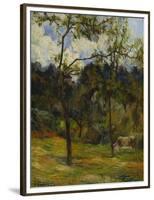 Normandy Landscape; Paysage De Normandie, Vache Dans Un Pre-Paul Gauguin-Framed Premium Giclee Print