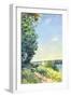 Normandy, Path on the Water, in the Evening at Sahurs-Alfred Sisley-Framed Art Print