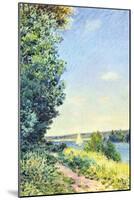 Normandy, Path on the Water, in the Evening at Sahurs-Alfred Sisley-Mounted Art Print