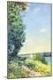 Normandy, Path on the Water, in the Evening at Sahurs-Alfred Sisley-Mounted Art Print