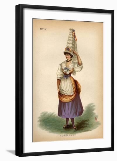 Normandy Traditional Costume as Fancy Dress-null-Framed Art Print