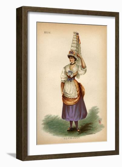 Normandy Traditional Costume as Fancy Dress-null-Framed Art Print