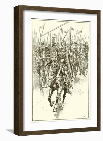 Normans Charging at the Battle of Hastings-Gordon Frederick Browne-Framed Giclee Print