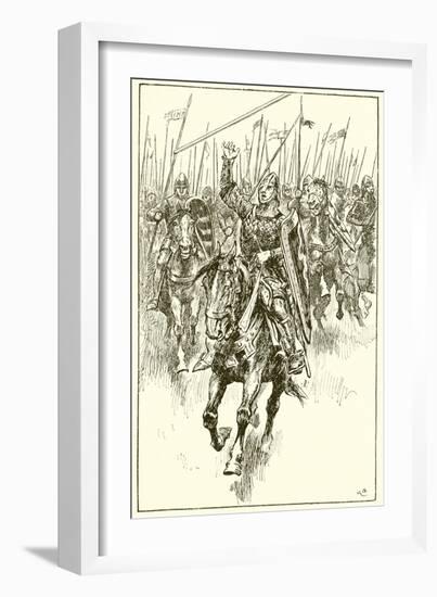 Normans Charging at the Battle of Hastings-Gordon Frederick Browne-Framed Giclee Print