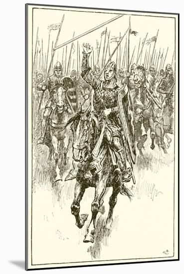 Normans Charging at the Battle of Hastings-Gordon Frederick Browne-Mounted Giclee Print