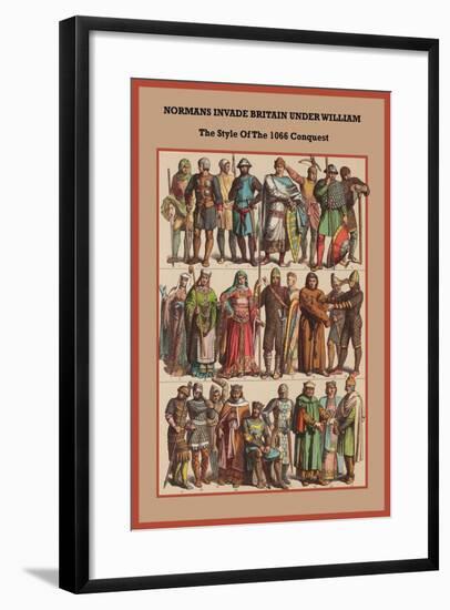 Normans Invade Britain on Style-Friedrich Hottenroth-Framed Art Print