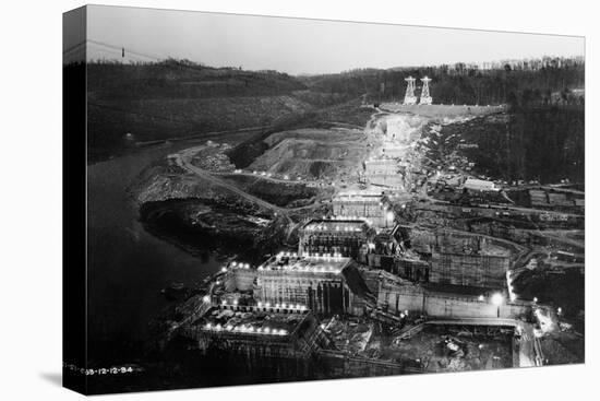 Norris Dam Being Built-null-Stretched Canvas